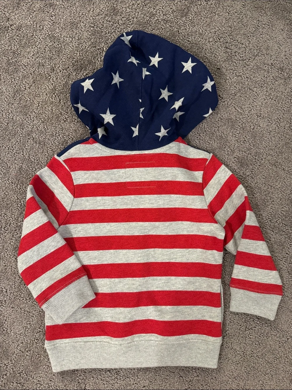 OshKosh B'gosh Toddler Stars & Stripes Zip Hoodie - Red, White & Blue USA Flag
